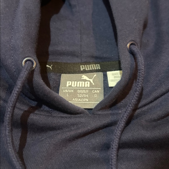 Puma Navy Blue Big Logo Hoodie - Picture 6 of 7